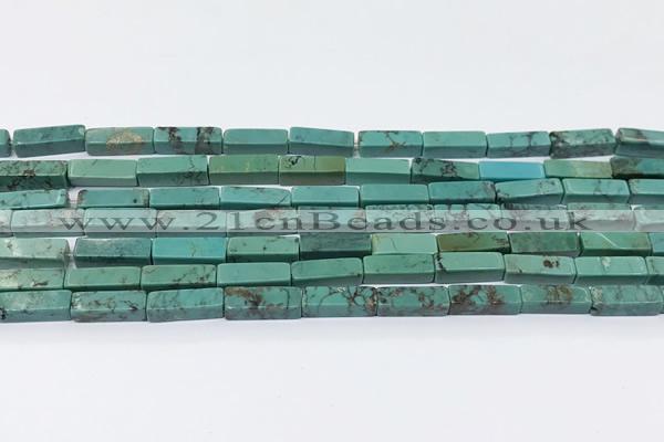 CNT568 15.5 inches 4*13mm cuboid turquoise gemstone beads