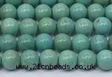 CNT573 15.5 inches 5mm round turquoise gemstone beads