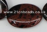 COB102 15.5 inches 30*40mm oval mahogany obsidian beads