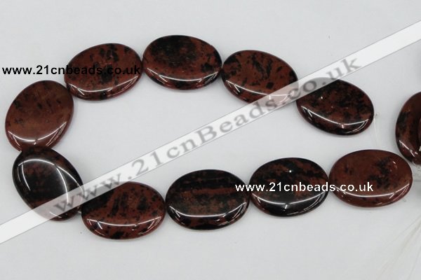 COB102 15.5 inches 30*40mm oval mahogany obsidian beads