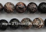 COB154 15.5 inches 14mm round snowflake obsidian beads