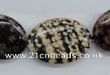 COB157 15.5 inches 22*30mm oval snowflake obsidian beads