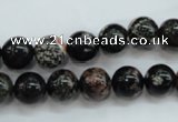 COB170 15.5 inches 10mm round snowflake obsidian beads