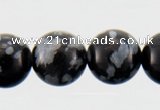 COB22 15 inches 6mm round snowflake obsidian gemstone beads wholesale