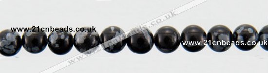 COB22 15 inches 6mm round snowflake obsidian gemstone beads wholesale