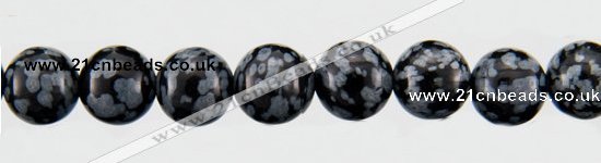 COB23 15 inches 8mm round snowflake obsidian gemstone beads wholesale