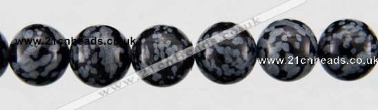 COB24 15 inches 10mm round snowflake obsidian gemstone beads wholesale