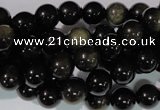 COB253 15.5 inches 8mm round golden obsidian beads wholesale