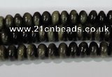 COB260 15.5 inches 5*8mm rondelle golden obsidian beads wholesale