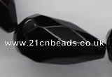 COB385 15.5 inches 18*35mm faceted teardrop black obsidian beads