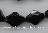 COB412 15.5 inches 15*20mm faceted black obsidian beads