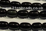 COB461 15.5 inches 8*12mm drum black obsidian beads wholesale