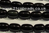 COB461 15.5 inches 8*12mm drum black obsidian beads wholesale