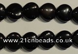 COB466 15.5 inches 8*8mm heart black obsidian beads wholesale