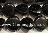 COB468 15.5 inches 12*12mm heart black obsidian beads wholesale