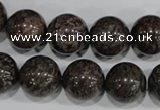 COB556 15.5 inches 16mm round red snowflake obsidian beads wholesale