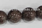 COB558 15.5 inches 20mm round red snowflake obsidian beads wholesale