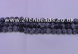 COB560 15.5 inches 4mm round matte snowflake obsidian beads