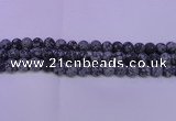 COB561 15.5 inches 6mm round matte snowflake obsidian beads