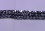 COB563 15.5 inches 10mm round matte snowflake obsidian beads