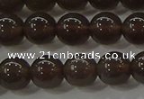 COB600 15.5 inches 6mm round ice black obsidian beads wholesale