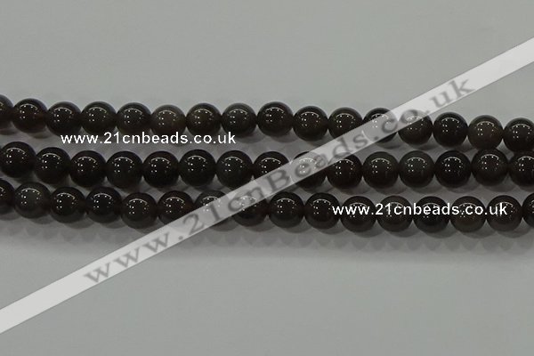 COB601 15.5 inches 8mm round ice black obsidian beads wholesale