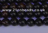 COB650 15.5 inches 4mm round gold black obsidian beads wholesale