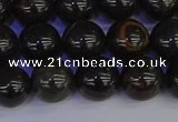 COB653 15.5 inches 10mm round gold black obsidian beads wholesale