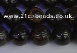 COB654 15.5 inches 12mm round gold black obsidian beads wholesale