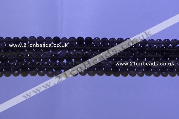 COB701 15.5 inches 6mm round ice black obsidian beads wholesale