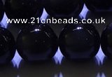 COB715 15.5 inches 14mm round ice black obsidian beads wholesale