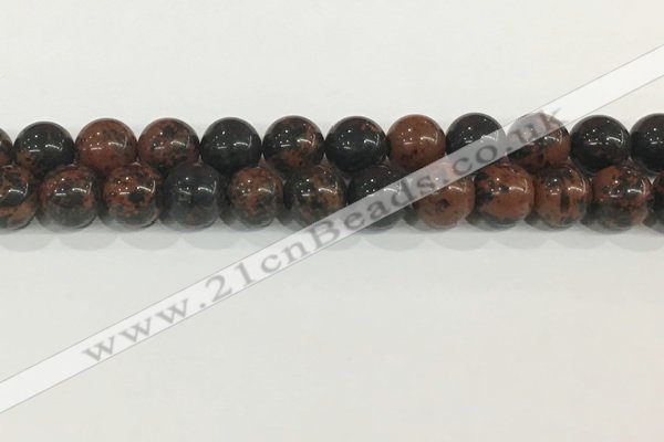 COB754 15.5 inches 12mm round mahogany obsidian beads wholesale