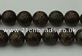 COB800 15.5 inches 4mm round red snowflake obsidian beads