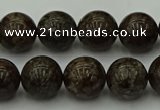 COB803 15.5 inches 10mm round red snowflake obsidian beads