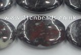 COJ03 15.5 inches 22*30mm oval blood jasper gemstone beads