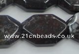 COJ07 15.5 inches 22*30mm octagonal blood jasper gemstone beads