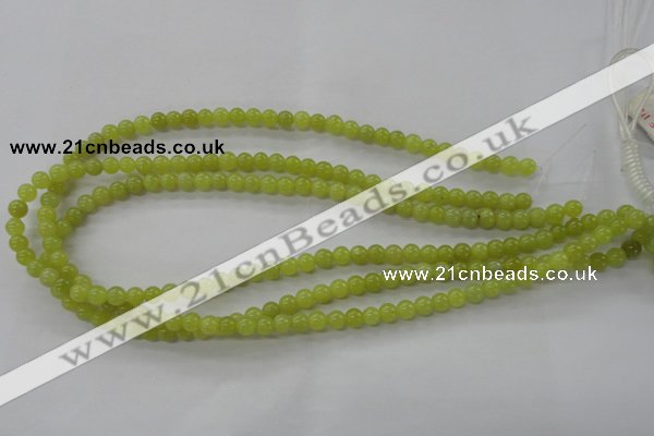 COJ102 15.5 inches 6mm round olive jade beads wholesale