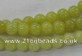 COJ103 15.5 inches 8mm round olive jade beads wholesale