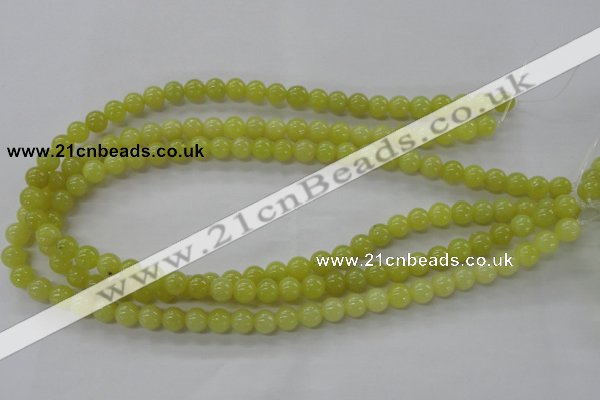 COJ103 15.5 inches 8mm round olive jade beads wholesale