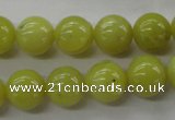 COJ105 15.5 inches 12mm round olive jade beads wholesale