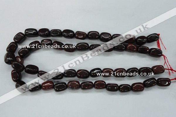 COJ14 15.5 inches 10*15mm nuggets blood jasper gemstone beads