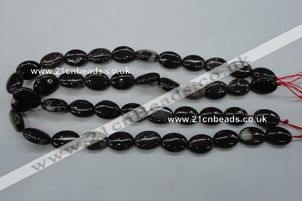 COJ18 15.5 inches 13*18mm oval blood jasper gemstone beads