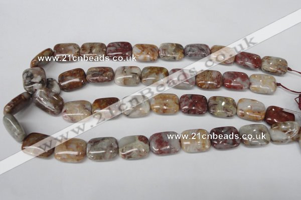 COJ224 15.5 inches 15*20mm rectangle blood stone beads wholesale