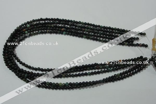 COJ300 15.5 inches 4mm round Indian bloodstone beads wholesale