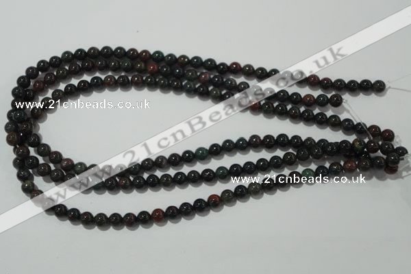 COJ301 15.5 inches 6mm round Indian bloodstone beads wholesale