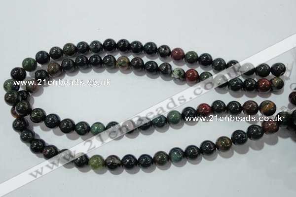 COJ303 15.5 inches 10mm round Indian bloodstone beads wholesale