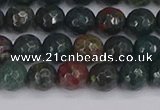 COJ311 15.5 inches 6mm faceted round Indian bloodstone beads