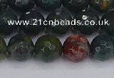 COJ312 15.5 inches 8mm faceted round Indian bloodstone beads