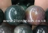 COJ335 15.5 inches 14mm round Indian bloodstone beads wholesale