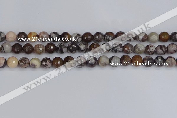 COJ363 15.5 inches 10mm faceted round outback jasper beads